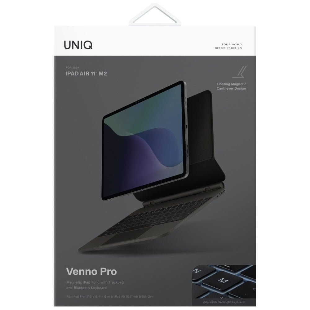 Uniq Venno Pro Magnetic Smart Case with Keyboard for iPad Air 10.9" (2020/2022) / Pro 11" (2021/2022) / Air 11" (2024/2025/2026) - Black_6