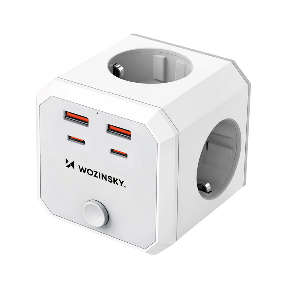 Wozinsky WKZ-4B Power Cube 4x AC 2x USB-A 2x USB-C PD 20 W 4000 W - White_0