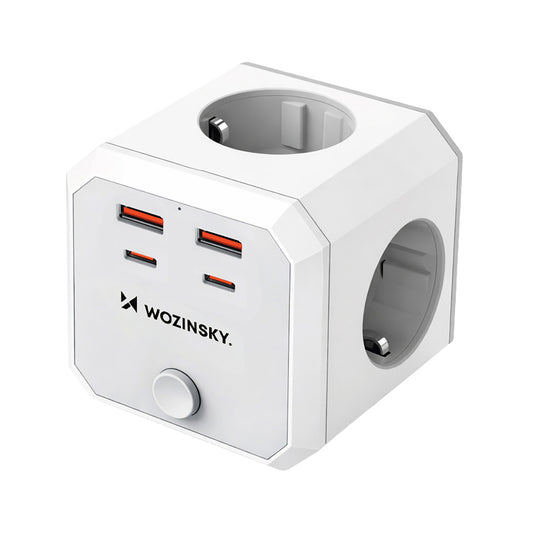 Wozinsky WKZ-4B Power Cube 4x AC 2x USB-A 2x USB-C PD 20 W 4000 W - White_0