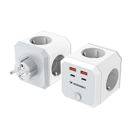 Wozinsky WKZ-4B Power Cube 4x AC 2x USB-A 2x USB-C PD 20 W 4000 W - White_1