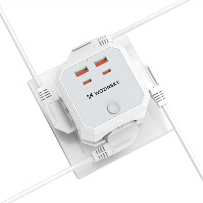 Wozinsky WKZ-4B Power Cube 4x AC 2x USB-A 2x USB-C PD 20 W 4000 W - White_2