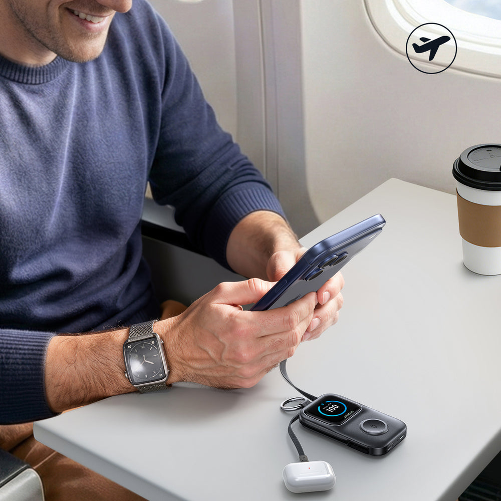 Joyroom JR-W19 5000mAh Powerbank with 5W Wireless Watch Charging - Black_12