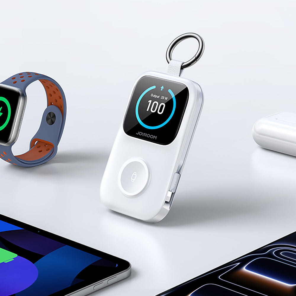 Joyroom JR-W19 5000mAh Powerbank with 5W Wireless Watch Charging - White_11