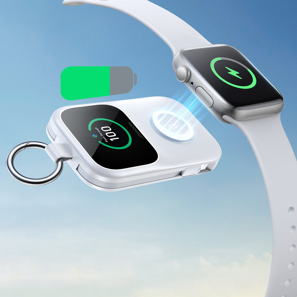 Joyroom JR-W19 5000mAh Powerbank with 5W Wireless Watch Charging - White_7