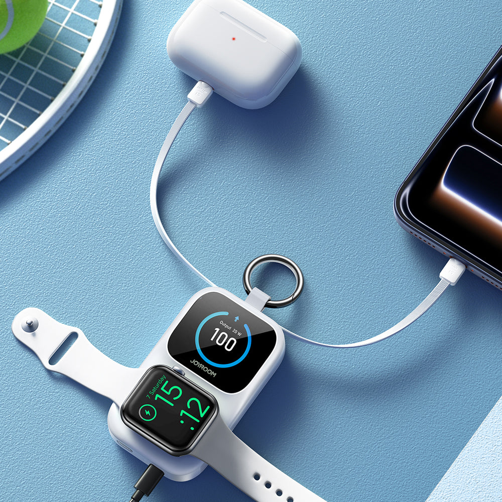 Joyroom JR-W19 5000mAh Powerbank with 5W Wireless Watch Charging - White_8