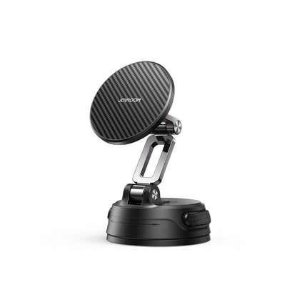 Joyroom JR-ZS51 magnetic car holder with suction cup for windshield or dashboard - black_0