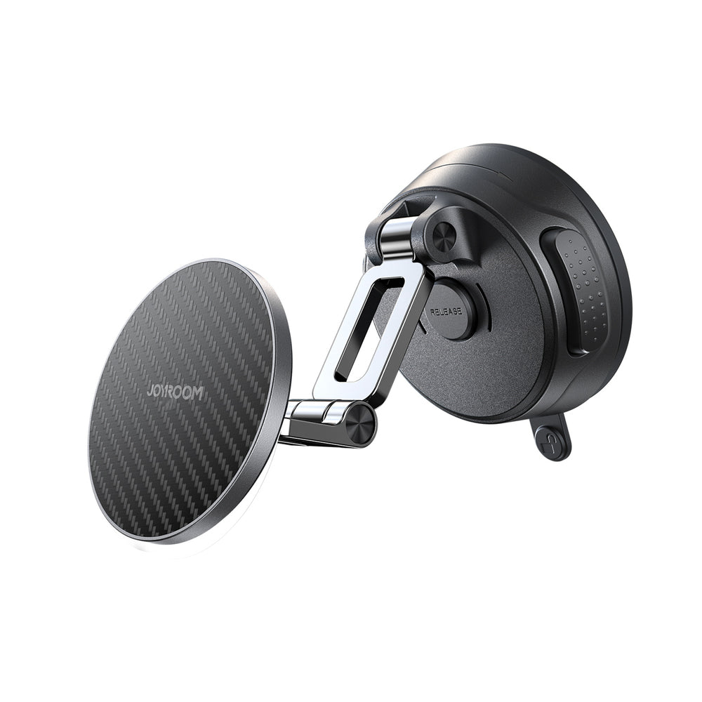 Joyroom JR-ZS51 magnetic car holder with suction cup for windshield or dashboard - black_1