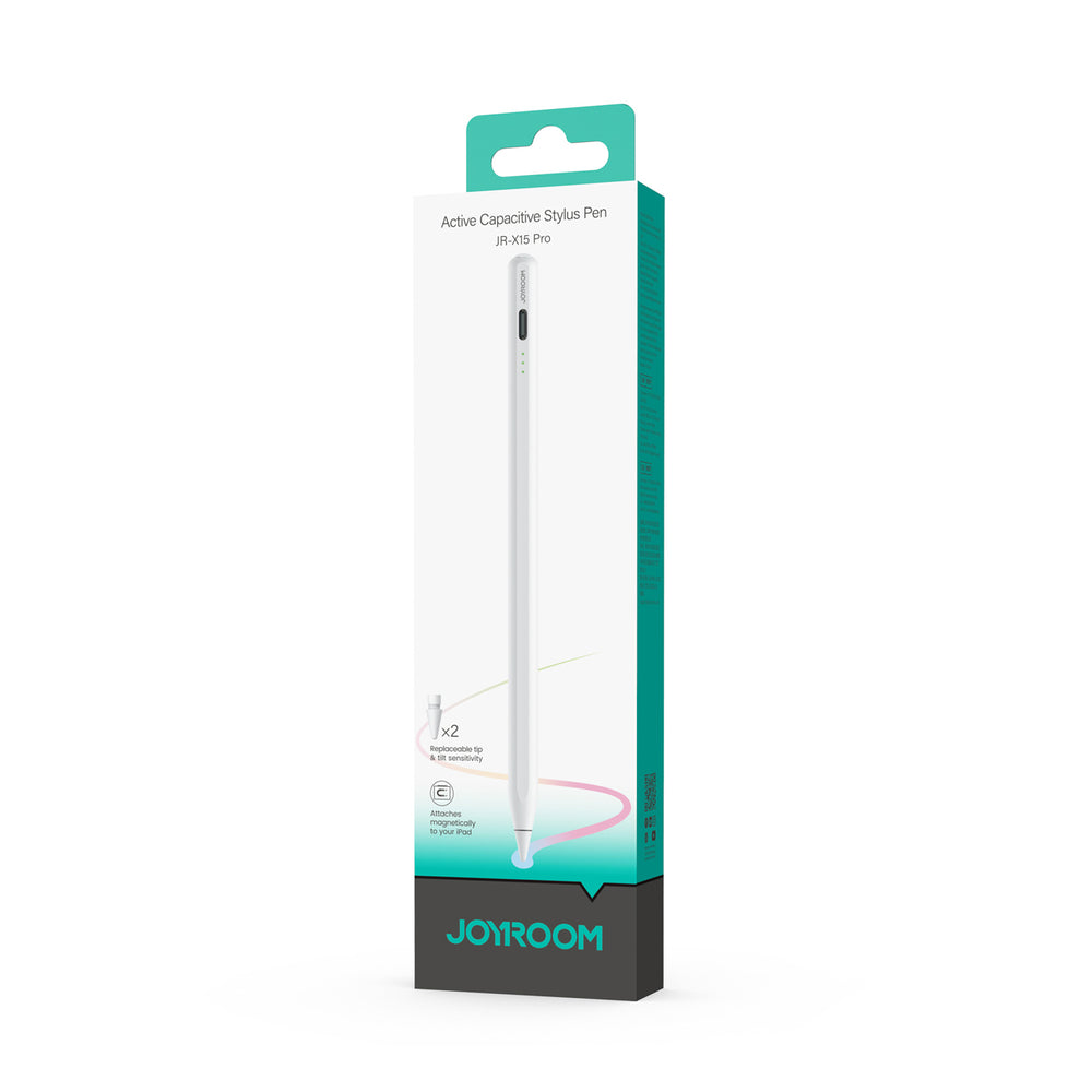 Joyroom JR-X15 Pro Active Stylus with 2 Spare Tips - White_2