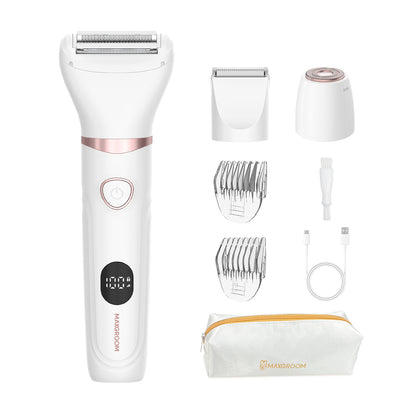MAXGROOM JK-105 3-in-1 Women's Body and Face Trimmer - White_0