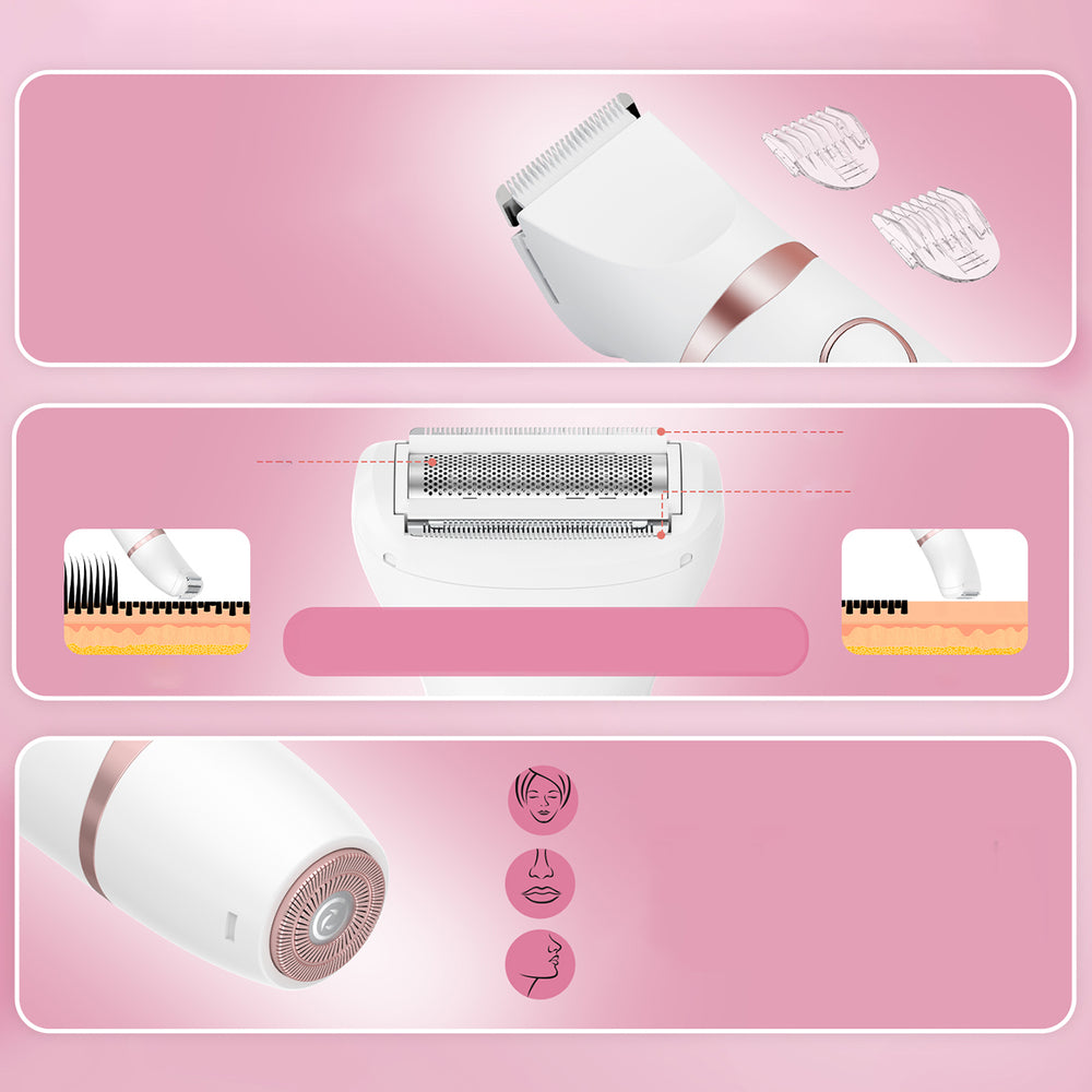 MAXGROOM JK-105 3-in-1 Women's Body and Face Trimmer - White_2