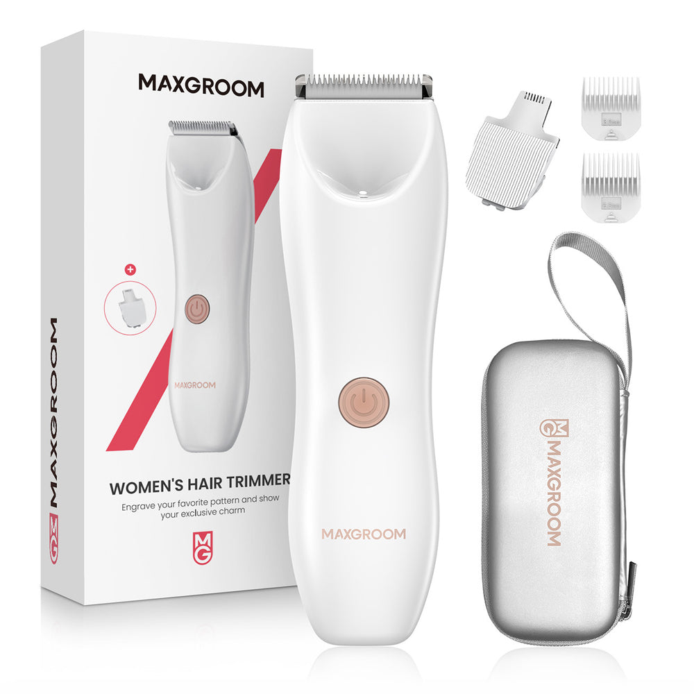 MAXGROOM RFCD-9082 2-in-1 Women's Body and Face Trimmer - White_0