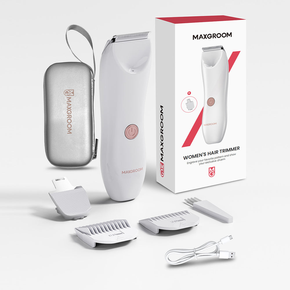 MAXGROOM RFCD-9082 2-in-1 Women's Body and Face Trimmer - White_1