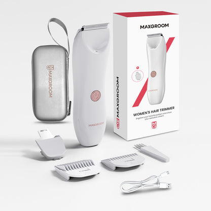 MAXGROOM RFCD-9082 2-in-1 Women's Body and Face Trimmer - White_1
