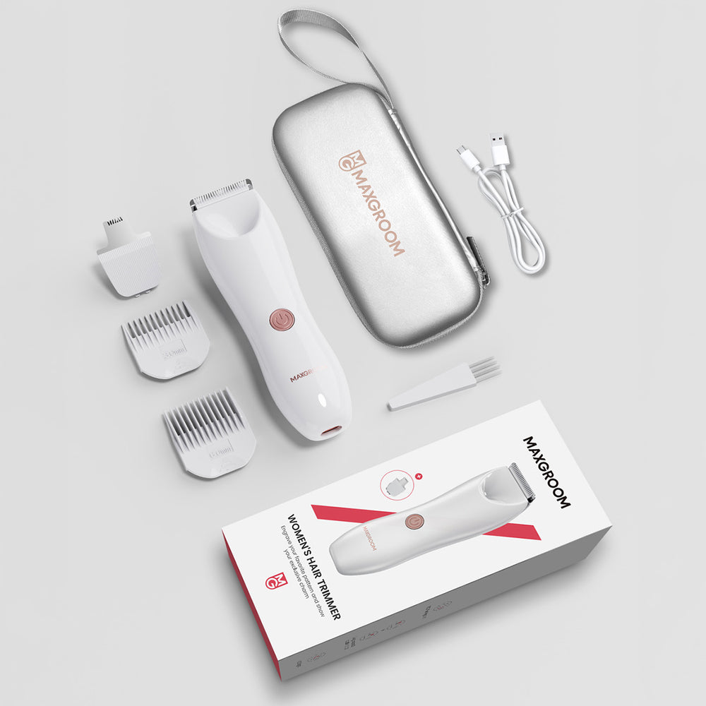 MAXGROOM RFCD-9082 2-in-1 Women's Body and Face Trimmer - White_2