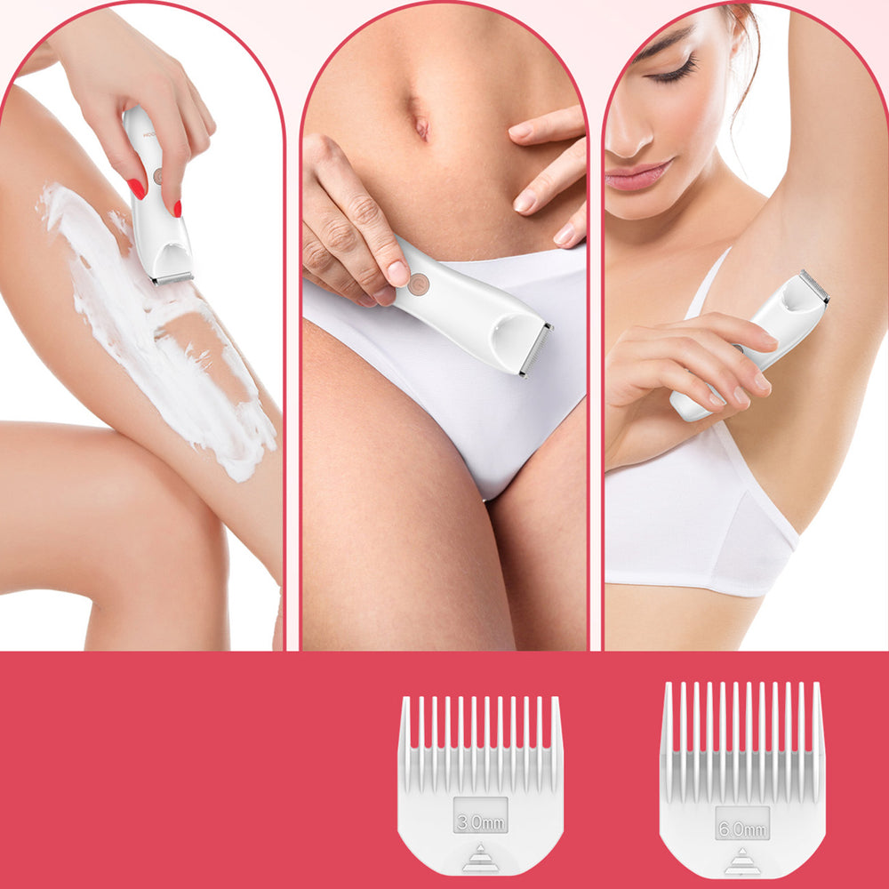 MAXGROOM RFCD-9082 2-in-1 Women's Body and Face Trimmer - White_4