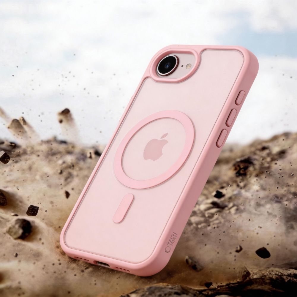 Tech-Protect BasicMag MagSafe Case for iPhone 16e / 17e - Matte Pink_6