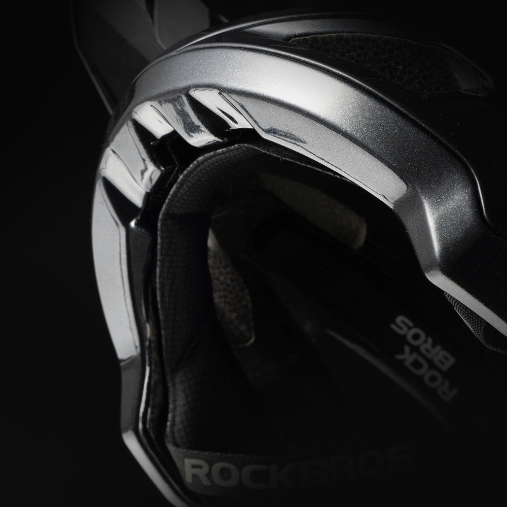 Rockbros LK-99 Mountain Bike Helmet with Adjustable Visor and Magnetic Closure 58-62 cm - Black_12