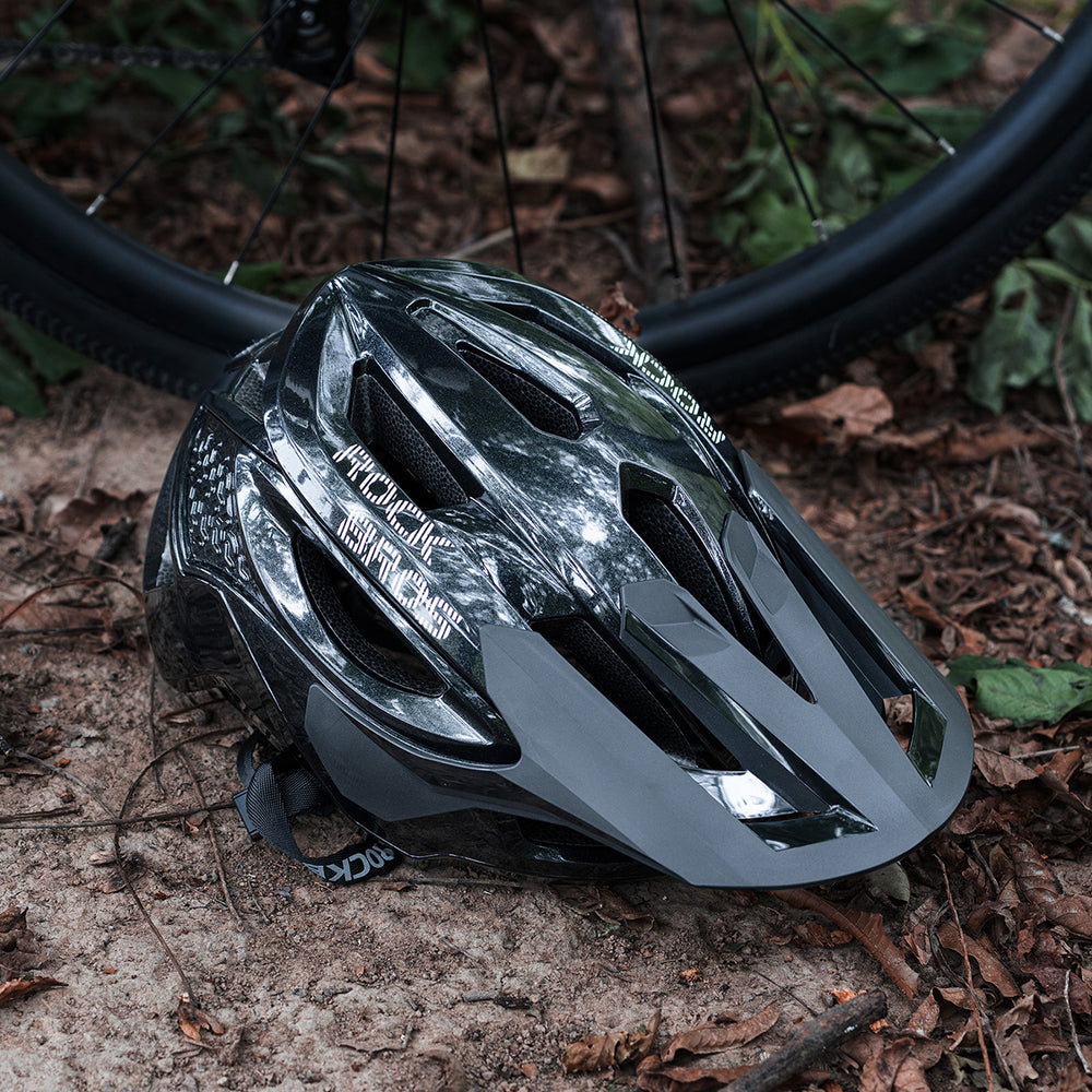 Rockbros LK-99 Mountain Bike Helmet with Adjustable Visor and Magnetic Closure 58-62 cm - Titanium_9