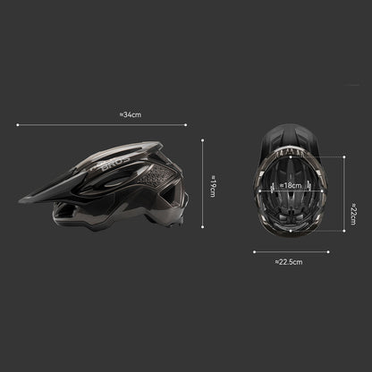 Rockbros LK-99 Mountain Bike Helmet with Adjustable Visor and Magnetic Closure 58-62 cm - Titanium_10