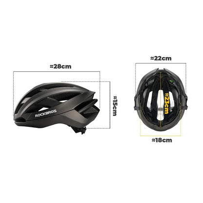 Rockbros LK-69 Bike Helmet with Reinforced Frame 58-62 cm - Black_6