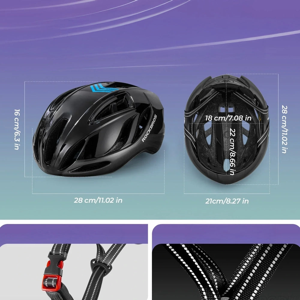 Rockbros TS-42 lightweight bicycle helmet 58-62 cm - titanium_1