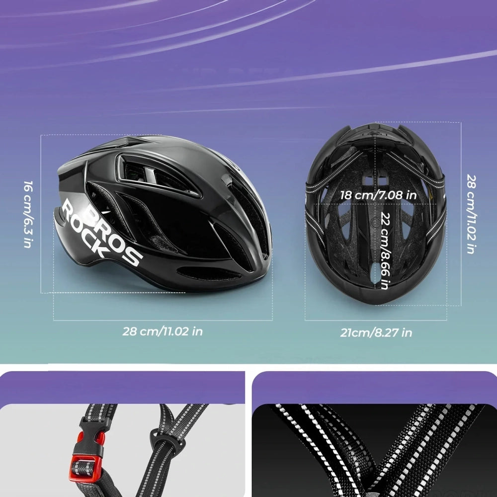 Rockbros TS-42 Lightweight Bike Helmet 58-62 cm - Black_1