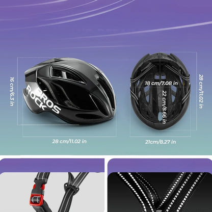Rockbros TS-42 Lightweight Bike Helmet 58-62 cm - Black_1