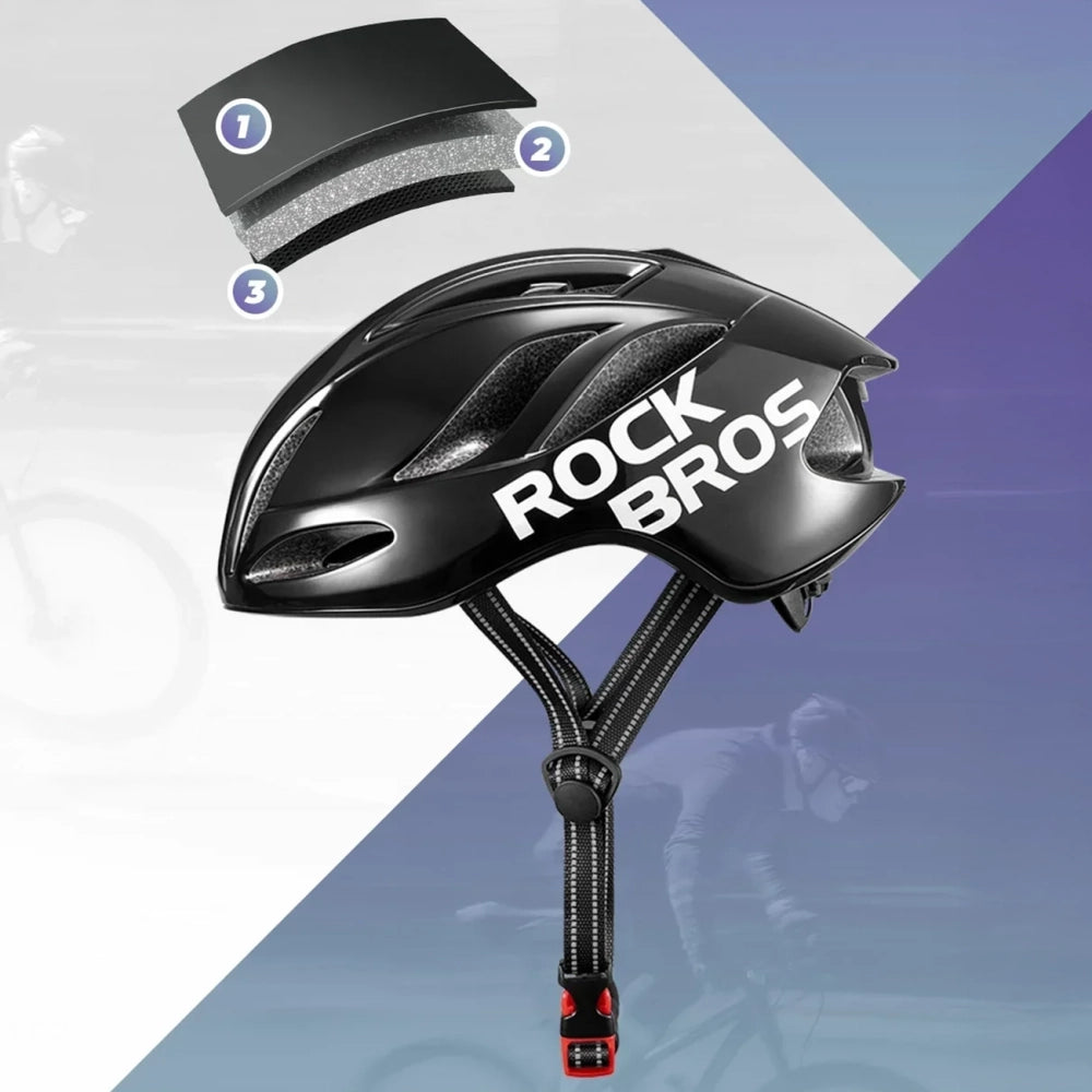 Rockbros TS-42 Lightweight Bike Helmet 58-62 cm - Black_2