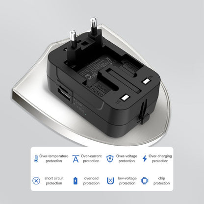 Tech-Protect TA300 Travel Adapter EU / UK / AU - Black_5
