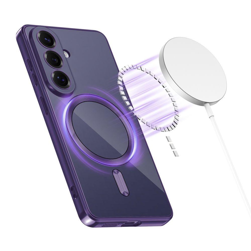 Tech-Protect MagFlex MagSafe Case for Samsung Galaxy S26 - Transparent Purple_2