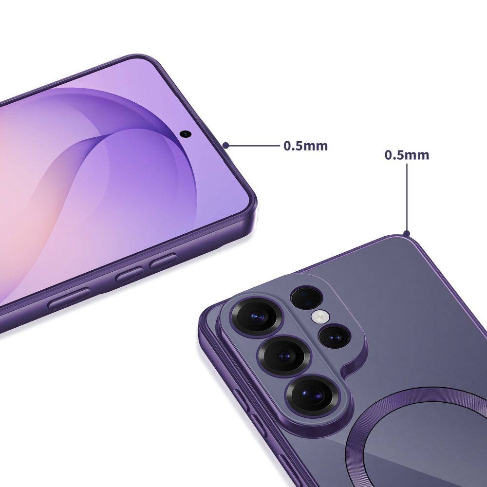 Tech-Protect MagFlex MagSafe Case for Samsung Galaxy S26 Ultra - Transparent Purple_3
