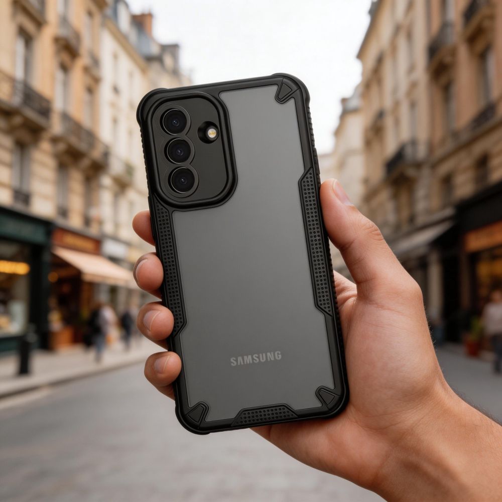Tech-Protect Rugged Shield Case for Samsung Galaxy A57 5G - Translucent Black_6
