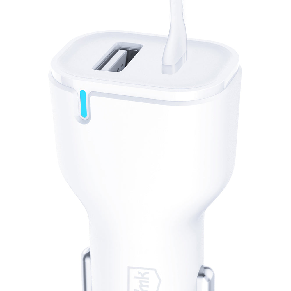 3mk Car Charger 20W PD3.0 QC 3.0 USB 1A1C - White_1