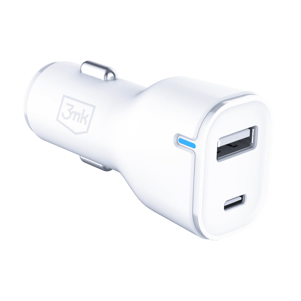 3mk Car Charger 20W PD3.0 QC 3.0 USB 1A1C - White_6