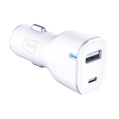 3mk Car Charger 20W PD3.0 QC 3.0 USB 1A1C - White_6