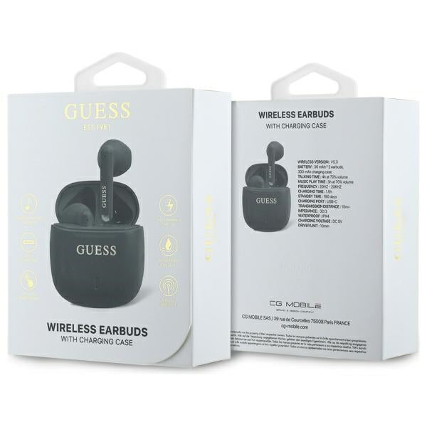 Guess Printed Classic Logo Bluetooth Wireless Headphones - Black_3