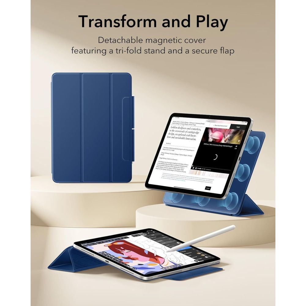 ESR Rebound Magnetic Case for iPad Air 10.9" (2020/2022) / 11" (2024/2025/2026) - Navy Blue_3