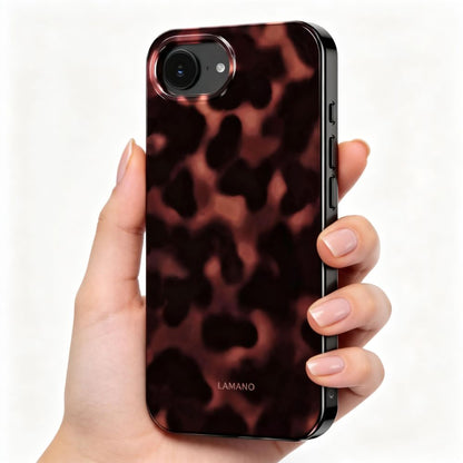 Tech-Protect Lamano MagSafe case for iPhone 16e / 17e - black and brown_3