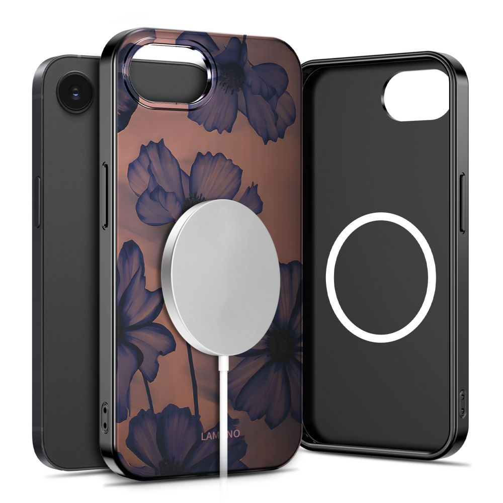 Tech-Protect Lamano MagSafe case for iPhone 16e / 17e - brown-purple_1