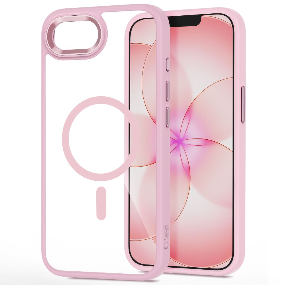 Tech-Protect Magmat MagSafe Case for iPhone 16e / 17e - Transparent Pink_1