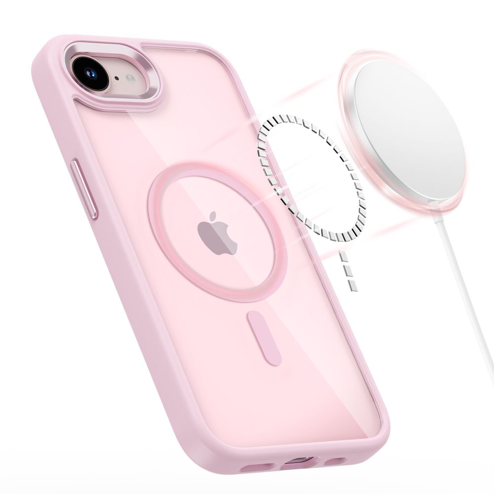 Tech-Protect Magmat MagSafe Case for iPhone 16e / 17e - Transparent Pink_2