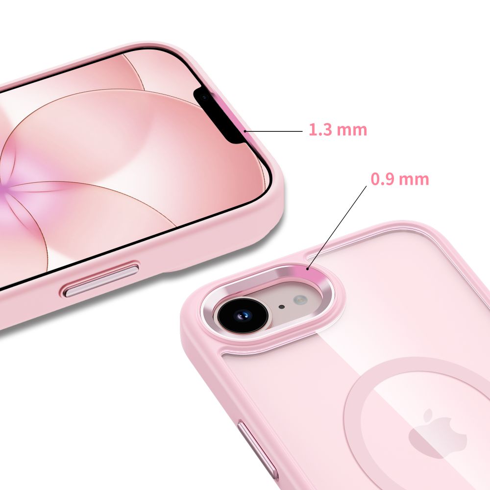 Tech-Protect Magmat MagSafe Case for iPhone 16e / 17e - Transparent Pink_3
