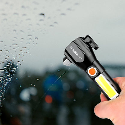 Wozinsky WLR-31 5W 500lm CREE 3-in-1 Multifunction Flashlight with Glass Breaker and Seat Belt Cutter - Black_3