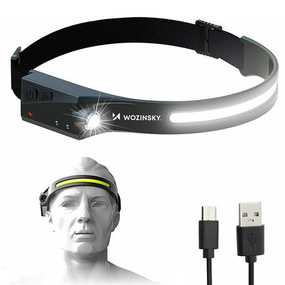Wozinsky WLC-1200 350lm CREE LED Headlamp IPX4 with Motion Sensor - Black_1