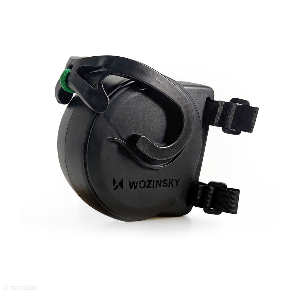 Wozinsky WLH-K2 tow rope for children's bike 2.6 m self-retracting - black_0