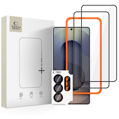 Tech-Protect Easy Set+ 3-Pack Tempered Glass for Samsung Galaxy S26 Ultra - Black_0