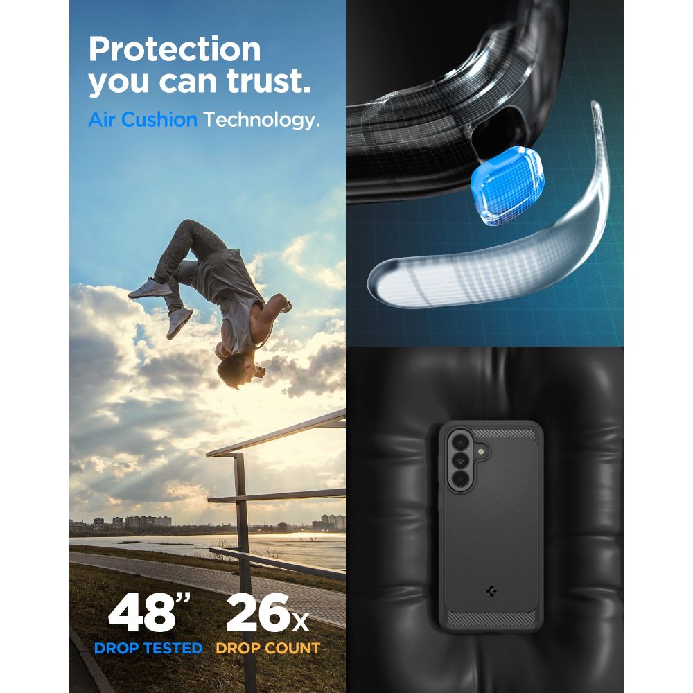 Hard Case Spigen Rugged Armor for Samsung Galaxy A37 5G, Black ACS09795 _14