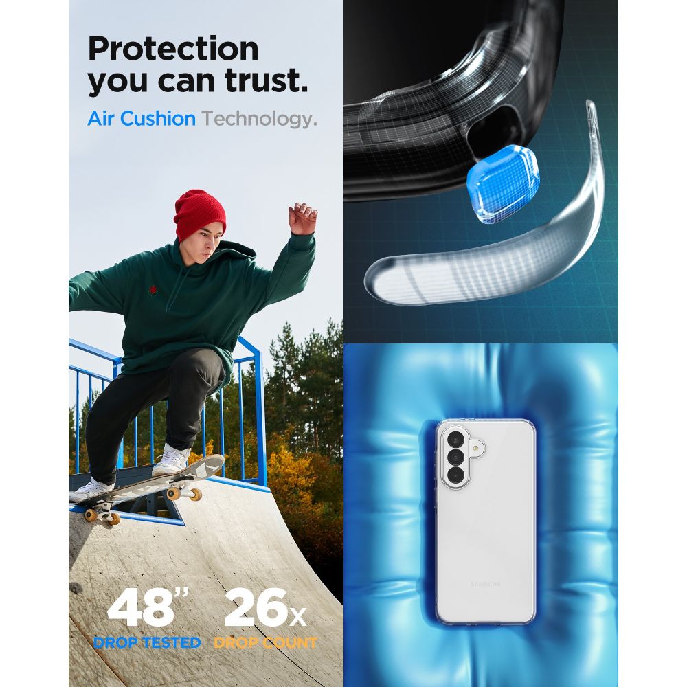 Hard Case Spigen Liquid Crystal for Samsung Galaxy A37 5G, Clear ACS11132 _11