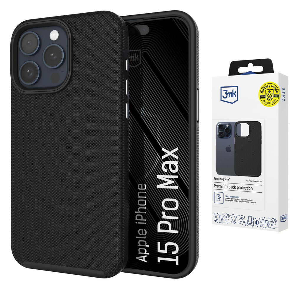 3mk Fortis MagCase for iPhone 15 Pro Max - Black_0