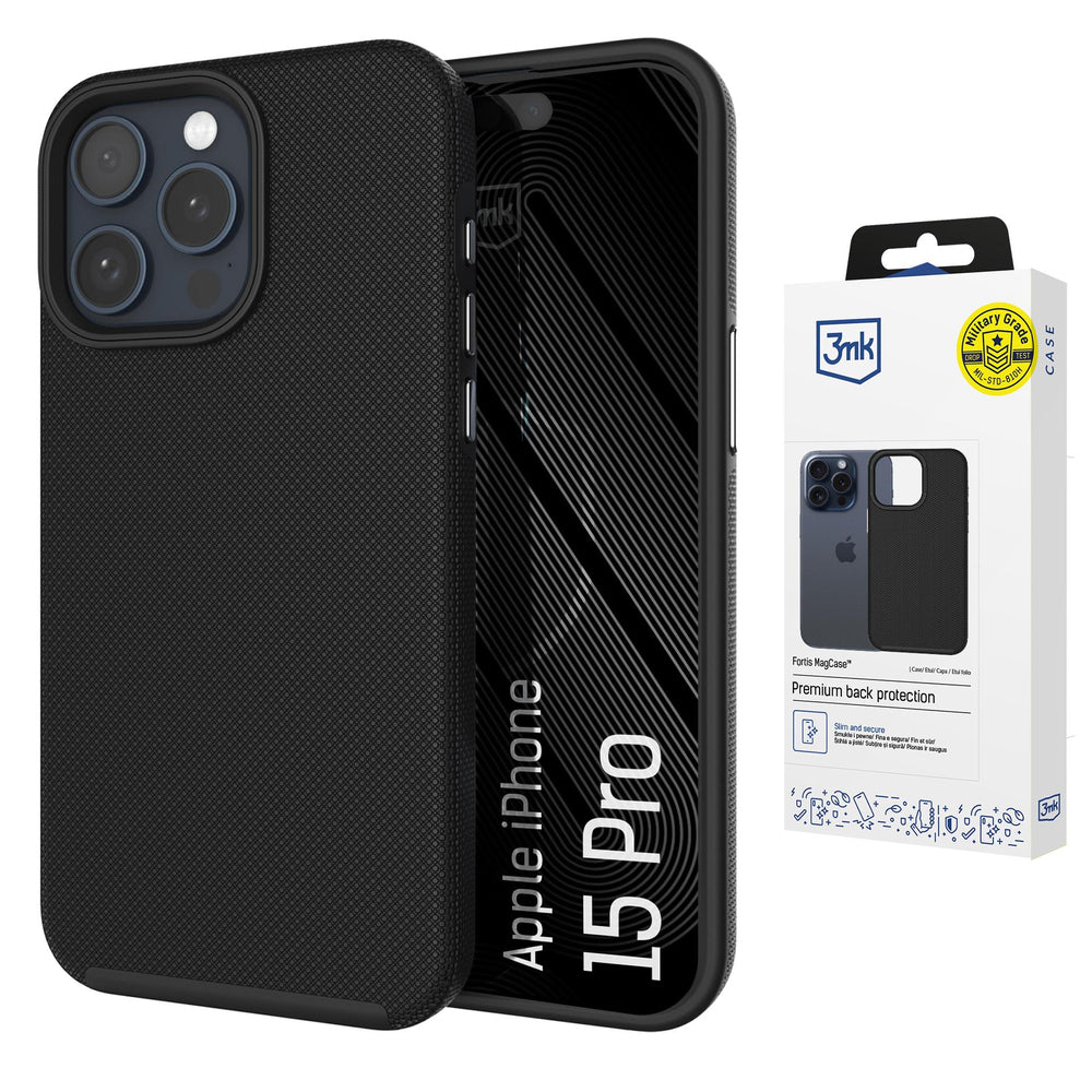 3mk Fortis MagCase for iPhone 15 Pro - Black_0
